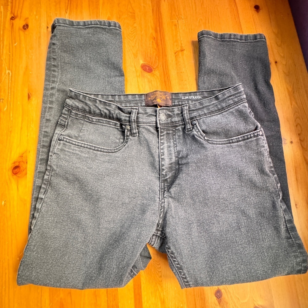 Copper and oak jeans